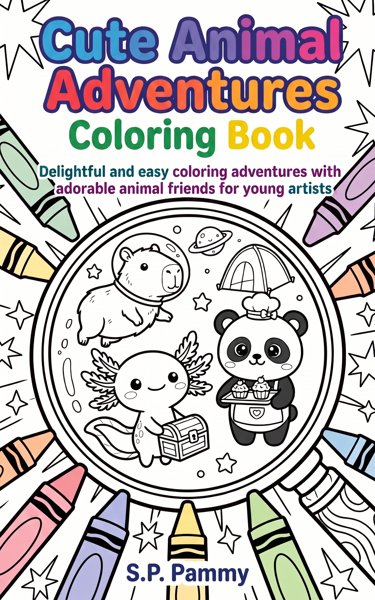 Cute Animal Adventures Coloring Book