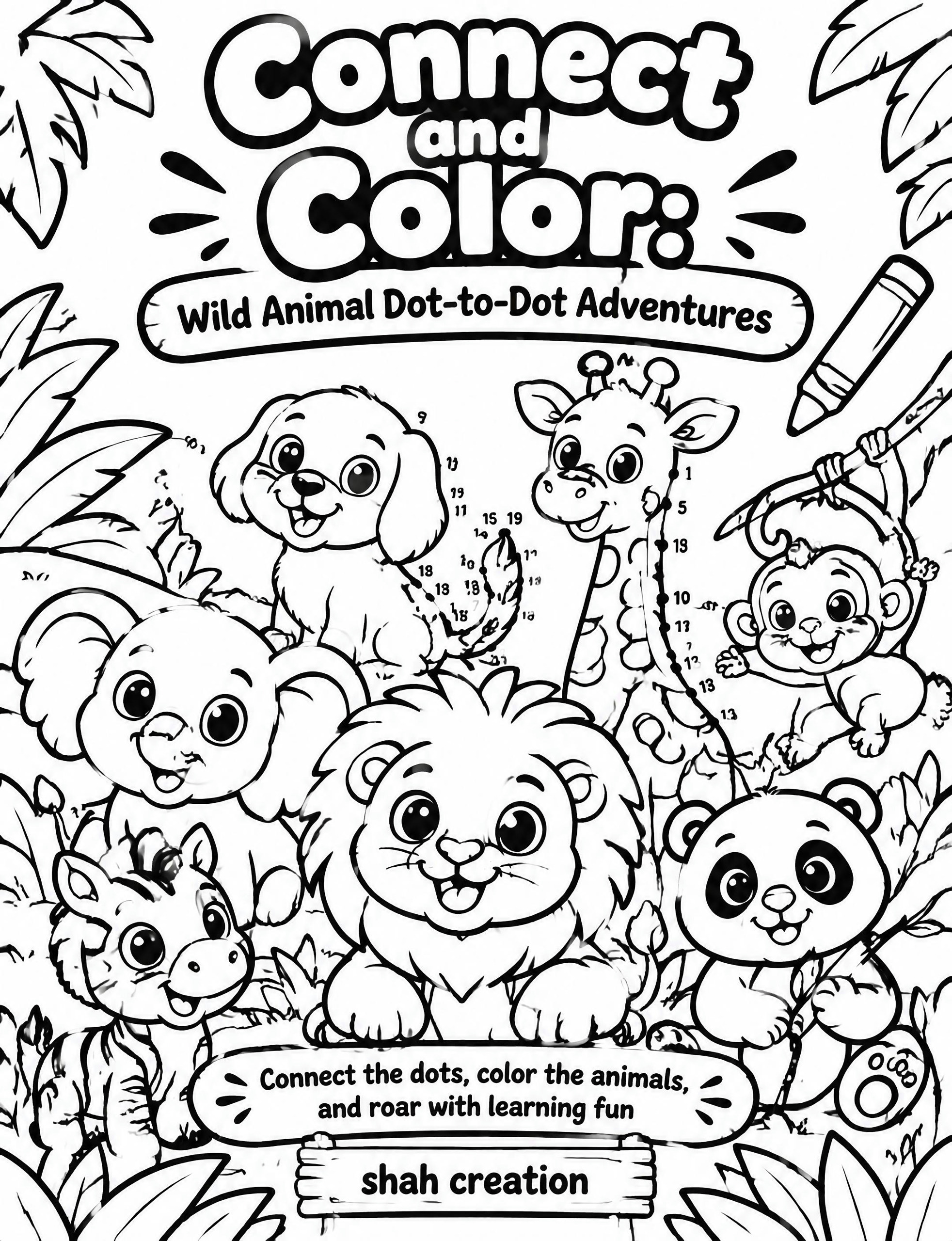 Connect and Color: Wild Animal Dot-to-Dot Adventures