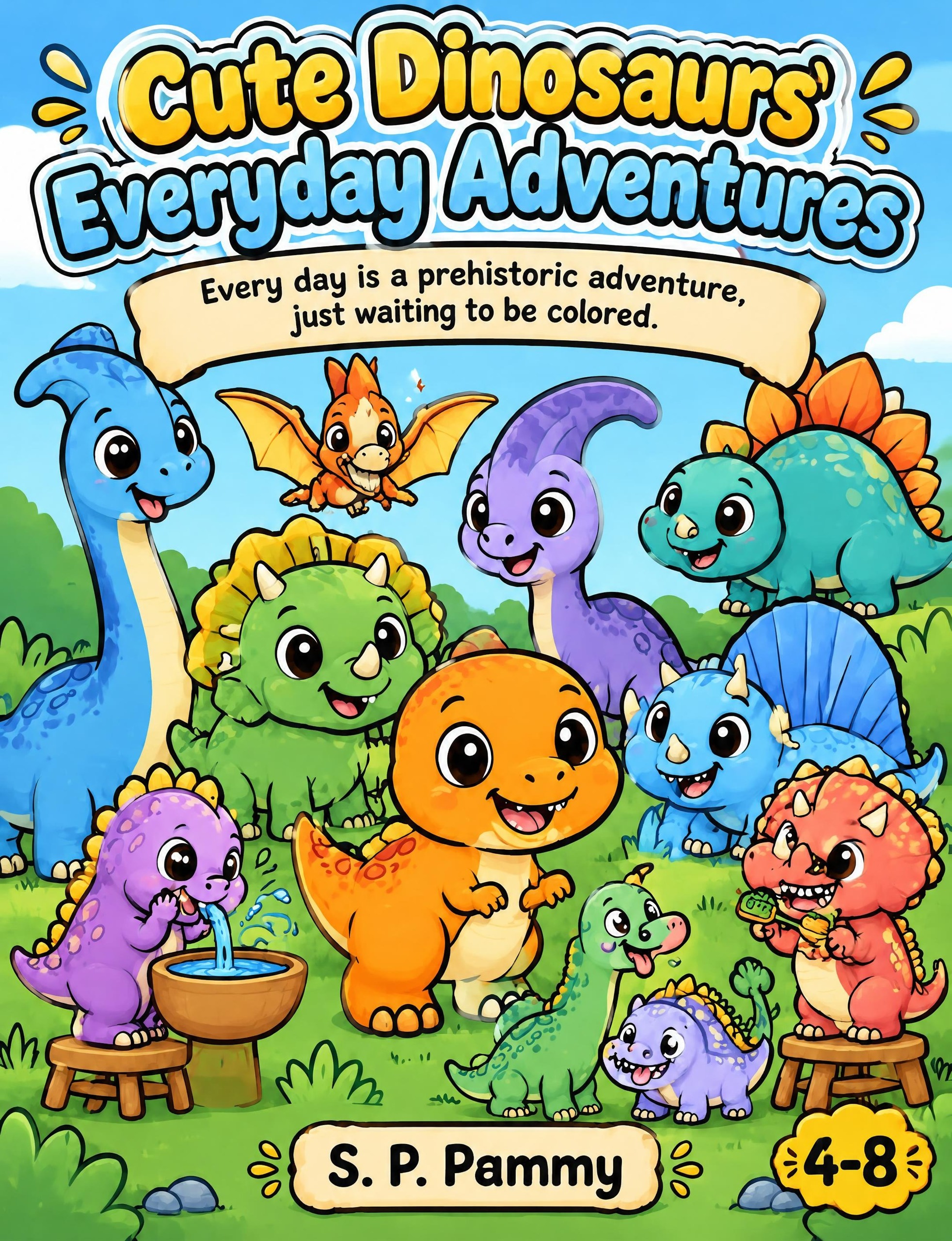 Cute Dinosaurs' Everyday Adventures