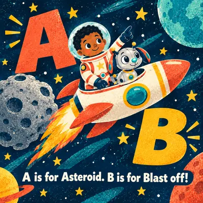 Ollie's Space Alphabet, Seite 1