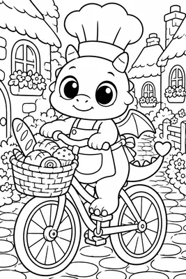 Toffee's Dragon Bakery Coloring Book, página 6